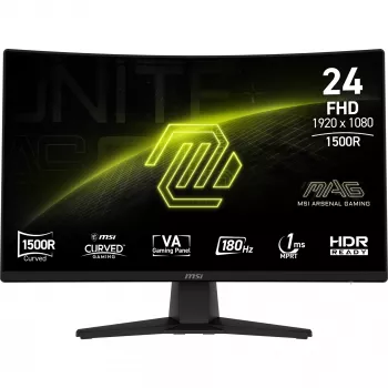 Monitorius MSI MAG 242C 23,6 colio lenktas LCD Full HD 1920×1080 VA 180Hz 1ms MPRT HDMI DisplayPort VESA 100×100