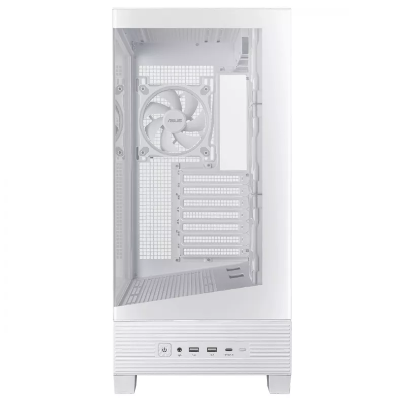 PC Case ASUS A31 Plus TG ARGB WHITE Midi Tower — ATX, grūdintas stiklas, ARGB, 3x120mm + 1x120mm ventiliatoriai, 38 cm GPU, 165 mm CPU aušintuvas