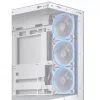 PC Case ASUS A31 Plus TG ARGB WHITE Midi Tower — ATX, grūdintas stiklas, ARGB, 3x120mm + 1x120mm ventiliatoriai, 38 cm GPU, 165 mm CPU aušintuvas