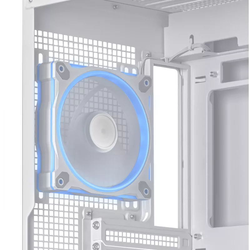 PC Case ASUS A31 Plus TG ARGB WHITE Midi Tower — ATX, grūdintas stiklas, ARGB, 3x120mm + 1x120mm ventiliatoriai, 38 cm GPU, 165 mm CPU aušintuvas