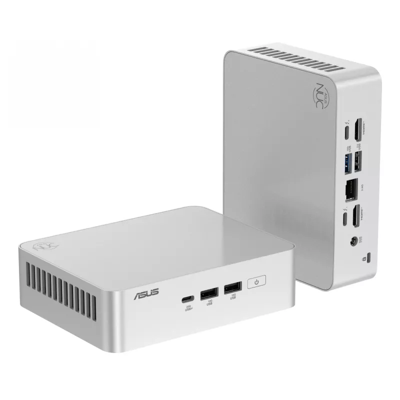 Mini PC barebone ASUS NUC 15 Pro+ RNUC15CRSU900002 — Intel Core Ultra 9 (16 branduolių/16 gijų), DDR5 iki 192 GB, Intel Arc 140T, Wi‑Fi 7, 2x HDMI 2.1, 2x Thunderbolt 4