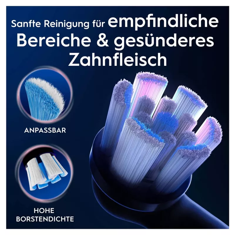 Oral-B 194631 dantų šepetėlio galvutė 4 vnt. juoda