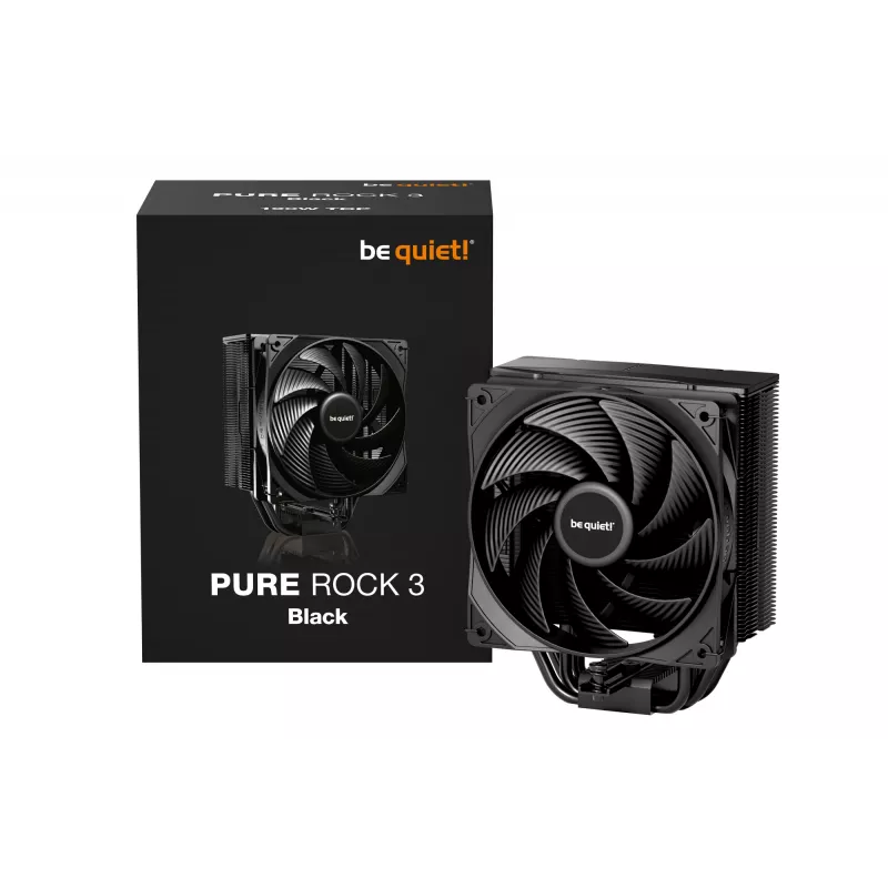 be quiet! Pure Rock 3 Juoda procesoriaus oro aušintuvas 12 cm 1 vnt.