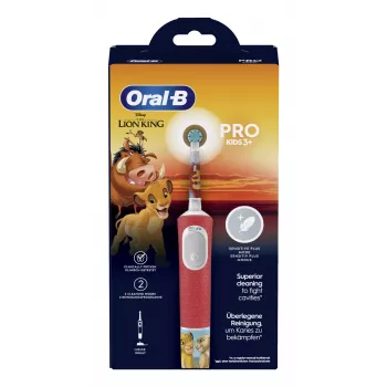 Oral-B Kids VITALITYPROLIONK elektrinis dantų šepetėlis vaikams rotacinis-osciliacinis dantų šepetėlis įvairiaspalvis