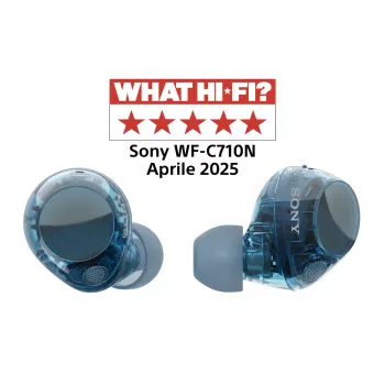 Ausinės Sony WFC710NL.CE7 į ausį įdedamos True Wireless belaidės ausinės, Bluetooth 5.3, ANC, IPX4, 8,5/12 h atkūrimas, stiklo mėlyna