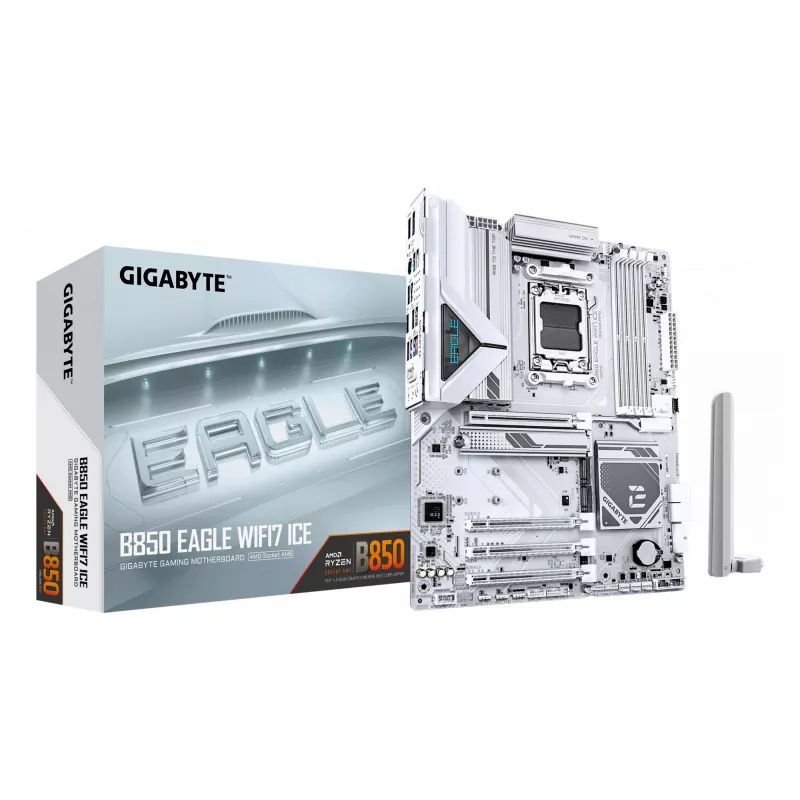 Motininė plokštė GIGABYTE B850 EAGLE WIFI7 ICE, AMD B850, Socket AM5, ATX