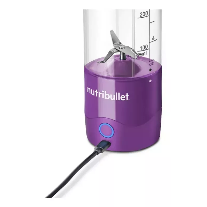 Nešiojamas blenderis NUTRIBULLET Portable 0.475 L — violetinė, 2000 mAh baterija, Tritan indas