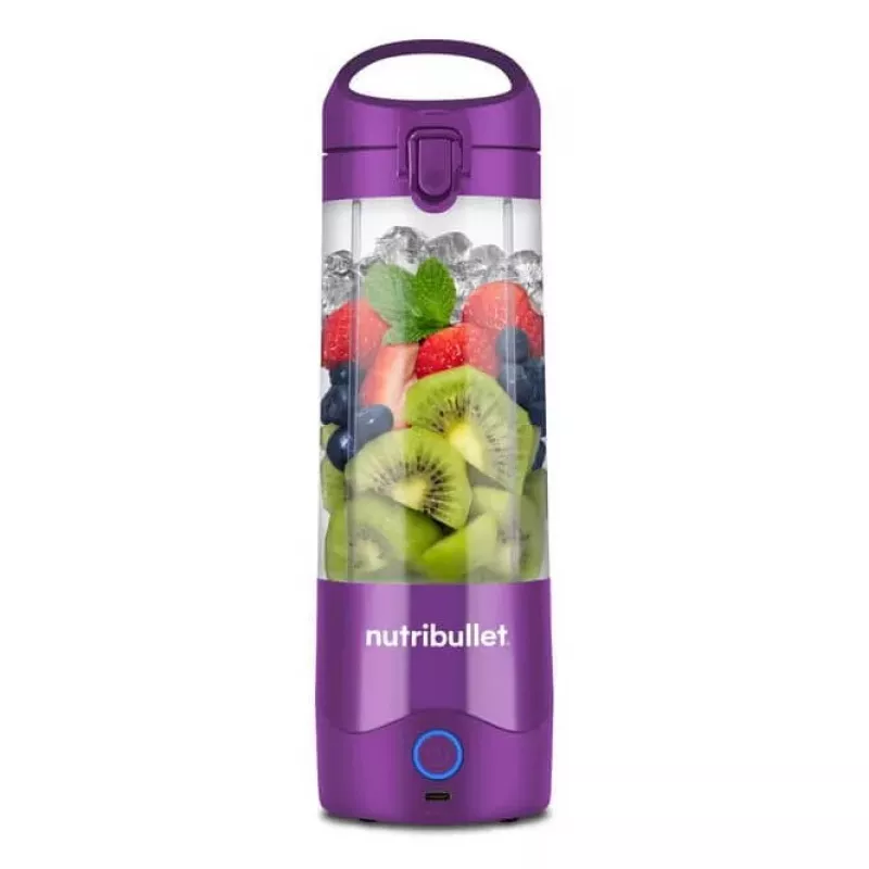Nešiojamas blenderis NUTRIBULLET Portable 0.475 L — violetinė, 2000 mAh baterija, Tritan indas