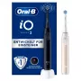 Elektrinis dantų šepetėlis Oral-B iO Series 2 Duo, juodas ir rožinis, įkraunamas, su išmaniuoju spaudimo jutikliu