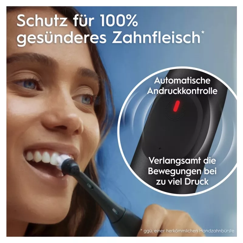 Elektrinis dantų šepetėlis Oral-B iO Series 2 Duo, juodas ir rožinis, įkraunamas, su išmaniuoju spaudimo jutikliu