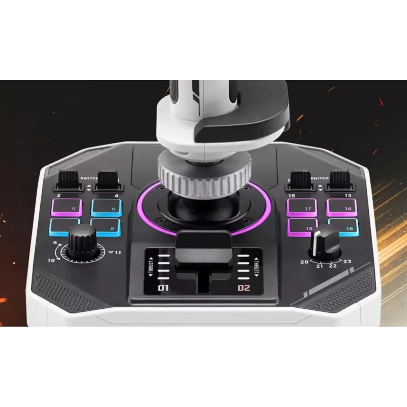 Thrustmaster Sol-R 1 Juoda, Balta USB Flightstick Analogue / Digital PC