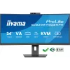 iiyama ProLite XCB3497WQSNPH-B1 kompiuterio monitorius 86,4 cm (34 colių) 3440 x 1440 pikselių „UltraWide Quad HD“ LED juodas