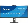 iiyama ProLite XCB3497WQSNPH-B1 kompiuterio monitorius 86,4 cm (34 colių) 3440 x 1440 pikselių „UltraWide Quad HD“ LED juodas