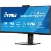 iiyama ProLite XCB3497WQSNPH-B1 kompiuterio monitorius 86,4 cm (34 colių) 3440 x 1440 pikselių „UltraWide Quad HD“ LED juodas