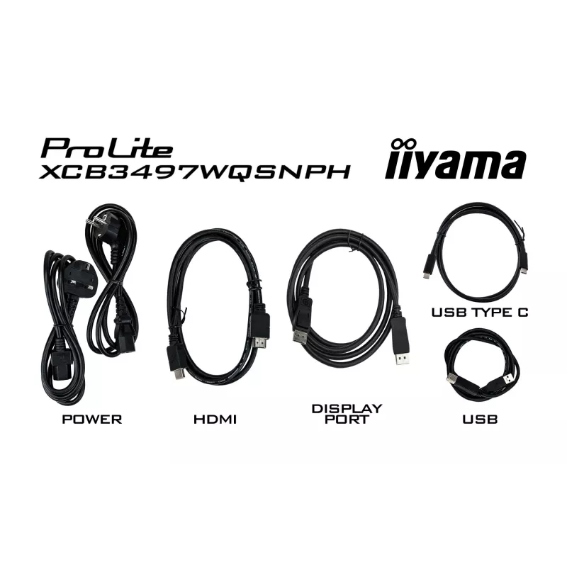 iiyama ProLite XCB3497WQSNPH-B1 kompiuterio monitorius 86,4 cm (34 colių) 3440 x 1440 pikselių „UltraWide Quad HD“ LED juodas