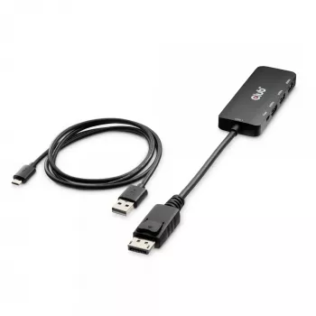 CLUB3D DisplayPort™ į Triple HDMI™ 8K60Hz šakotuvas, DisplayPort, HDMI, 2.1b/1.4a, 13,5 Mbit/s, 120 Hz, 3840 x 2160, 7680 x 4320