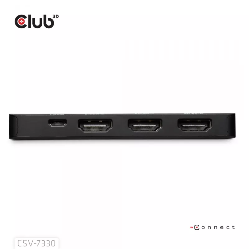 CLUB3D DisplayPort™ į Triple HDMI™ 8K60Hz šakotuvas, DisplayPort, HDMI, 2.1b/1.4a, 13,5 Mbit/s, 120 Hz, 3840 x 2160, 7680 x 4320