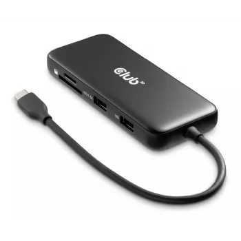 CLUB3D 8-1 nešiojamas dokas USB Type-C® 10Gbps į HDMI™ ir DisplayPort™ 8K30Hz PD iki 100W