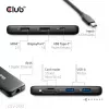 CLUB3D 8-1 nešiojamas dokas USB Type-C® 10Gbps į HDMI™ ir DisplayPort™ 8K30Hz PD iki 100W