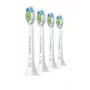 Dantų šepetėlio keičiamosios galvutės Philips HX6064/87 Optimal White — 4 vnt., balta, vidutinio kietumo šereliai