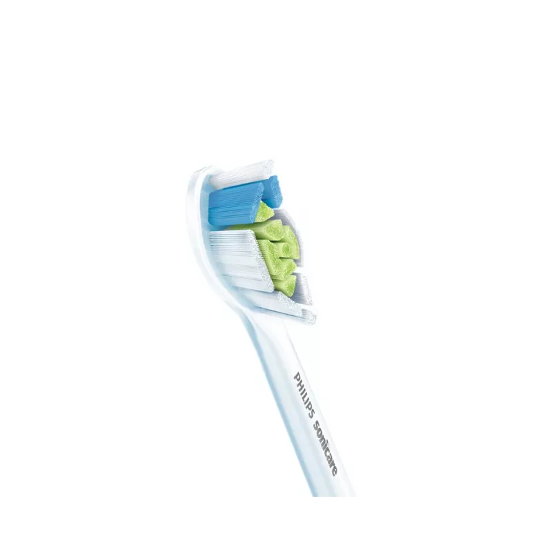 Dantų šepetėlio keičiamosios galvutės Philips HX6064/87 Optimal White — 4 vnt., balta, vidutinio kietumo šereliai