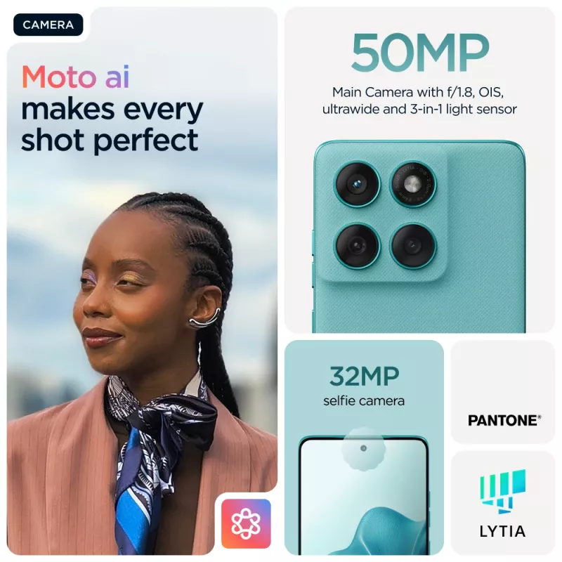 Motorola edge 60 fusion 16,9 cm (6,67 colio) Dual SIM Android 15 5G USB Type-C 8 GB 256 GB 5200 mAh Turquoise