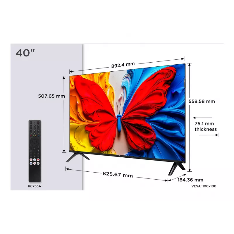 TCL 40S5K televizorius 101,6 cm (40 colių) Full HD išmanusis televizorius Wi-Fi juodas
