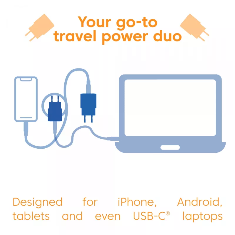 Maitinimo adapteris club 3d USB-C įkroviklis 30 W 2 vnt. pakuotėje, kompaktiškas, skirtas telefonams ir planšetėms