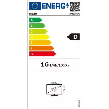 Philips 3000 serijos 27B2U3601/00 kompiuterio monitorius 68,6 cm (27 colių) 2560 x 1440 pikselių Quad HD LCD juodas