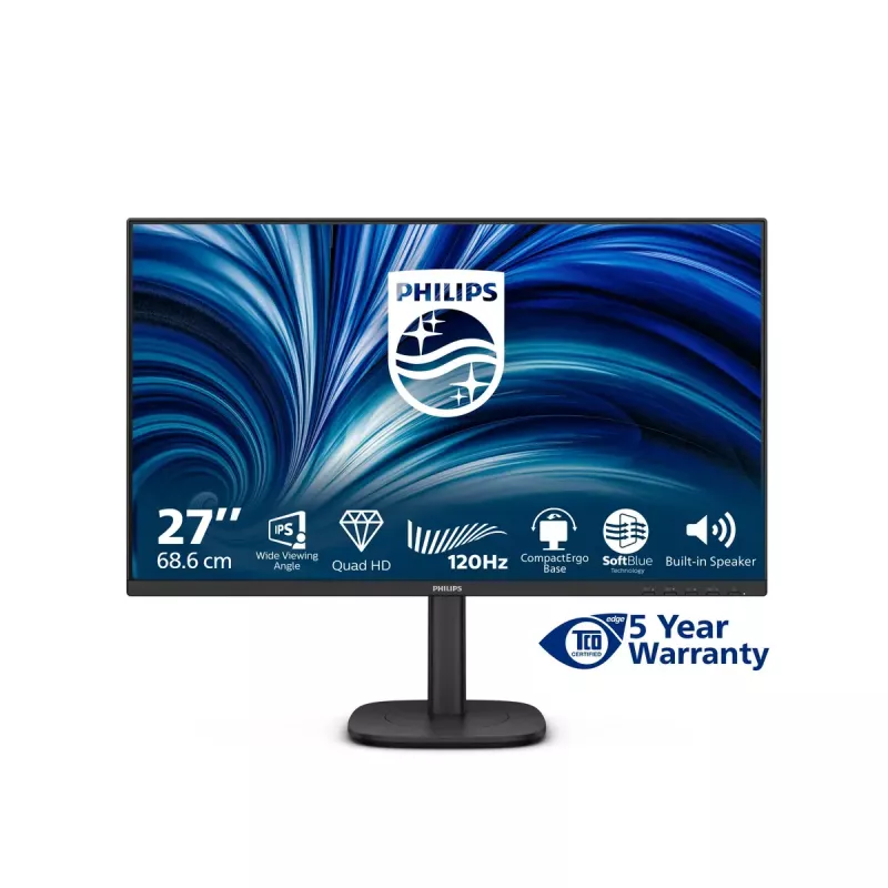 Philips 27B2N3500J/00 kompiuterio monitorius 68,6 cm (27 colių) 2560 x 1440 pikselių 2K LCD juodas