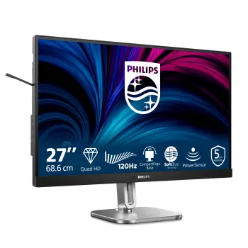 Philips 4000 serijos 27B2N4500/00 kompiuterio monitorius 68,6 cm (27 colių) 2560 x 1440 pikselių Quad HD LCD pilkas