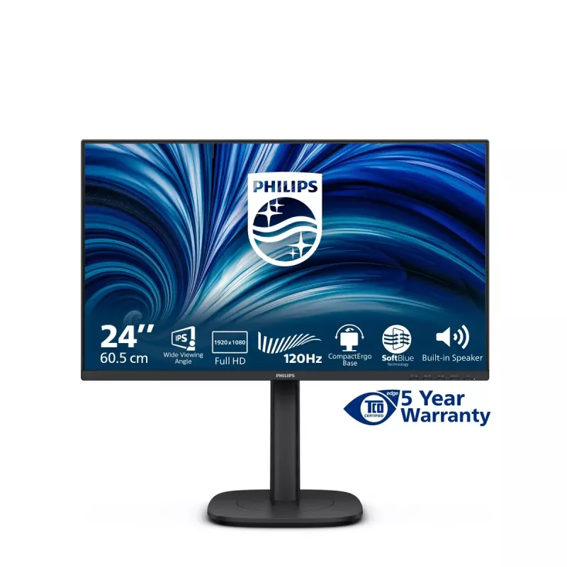 Philips 3000 serijos 24B2N3200J/00 kompiuterio monitorius 60,5 cm (23,8 colio) 1920 x 1080 pikselių Full HD LCD juodas