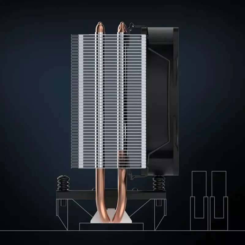 Oro aušintuvas ARCTIC Freezer 8i kompaktiškas Intel procesoriaus aušintuvas 10 cm ventiliatorius