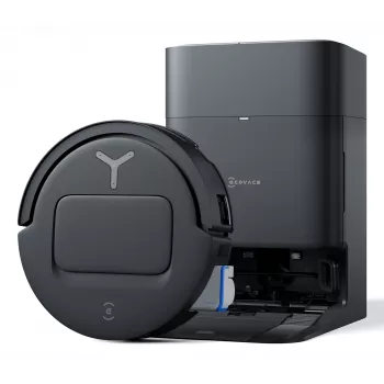 Robot vacuum Ecovacs Deebot T80 Omni — bagless 3 L dust, 0.11 L water, 6400 mAh, 297 min runtime, black