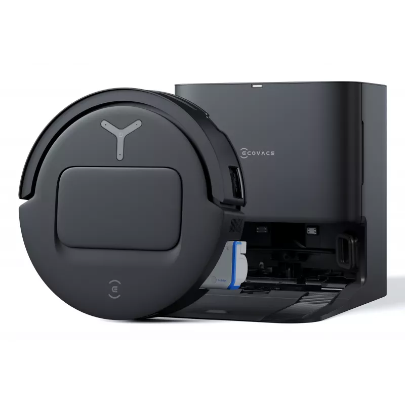 Robot vacuum Ecovacs Deebot T80 Omni — bagless 3 L dust, 0.11 L water, 6400 mAh, 297 min runtime, black