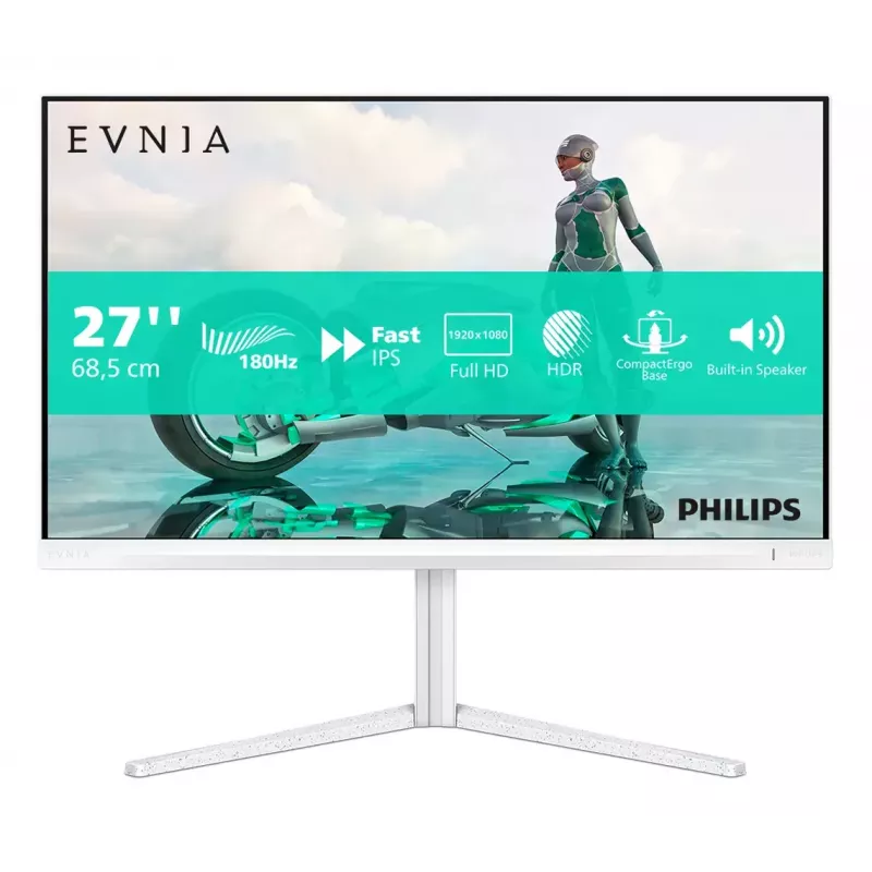 Philips Evnia 27M2N3201A/00 kompiuterio monitorius 68,6 cm (27 colių) 1920 x 1080 pikselių Full HD LCD Baltas