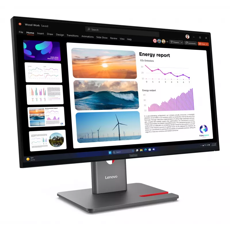 Lenovo ThinkVision P24Q-40 Monitorius, 60,5 cm (23,8 colio), 2560 x 1440 pikselių, Quad HD, LCD, 6 ms, Juodas