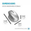 HP 930 Creator belaidė pelė, dešinei rankai, Bluetooth, 3000 DPI, sidabrinė