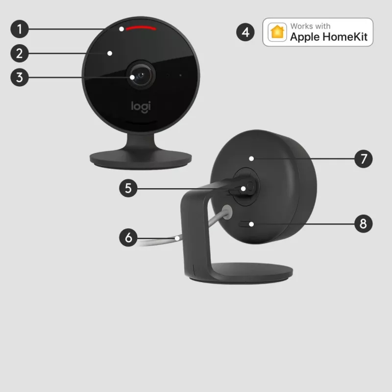 IP stebėjimo kamera Logitech Circle View Camera HD 1080