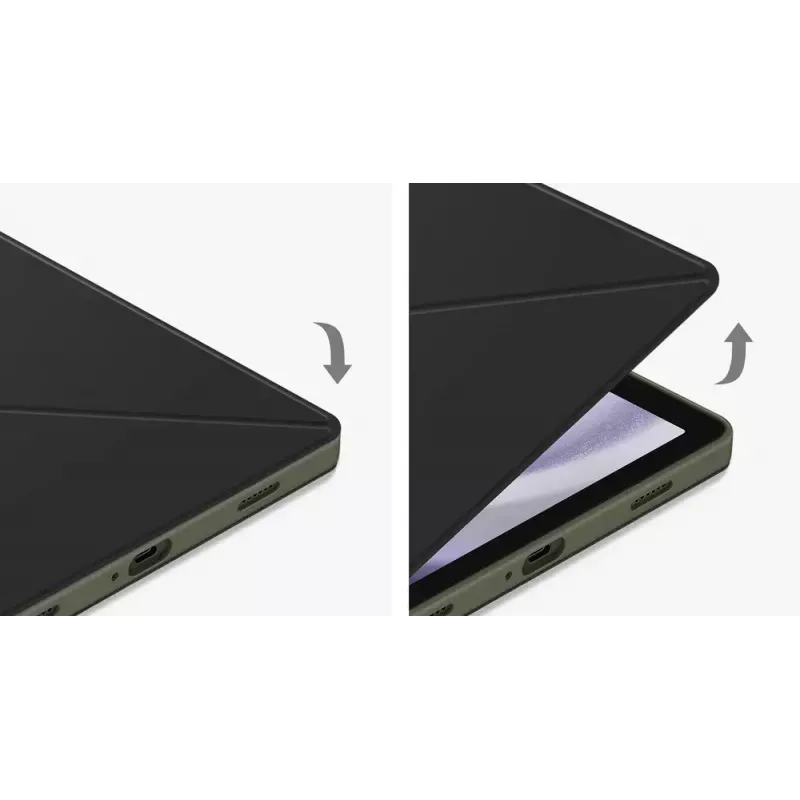 Samsung Galaxy Tab A9+ knygos tipo dėklas, 27,9 cm (11 colių) folijinis, juodas