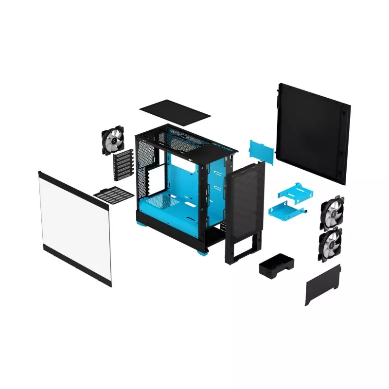 FRACTAL DESIGN Pop Air RGB Cyan Core Tgclear Tint