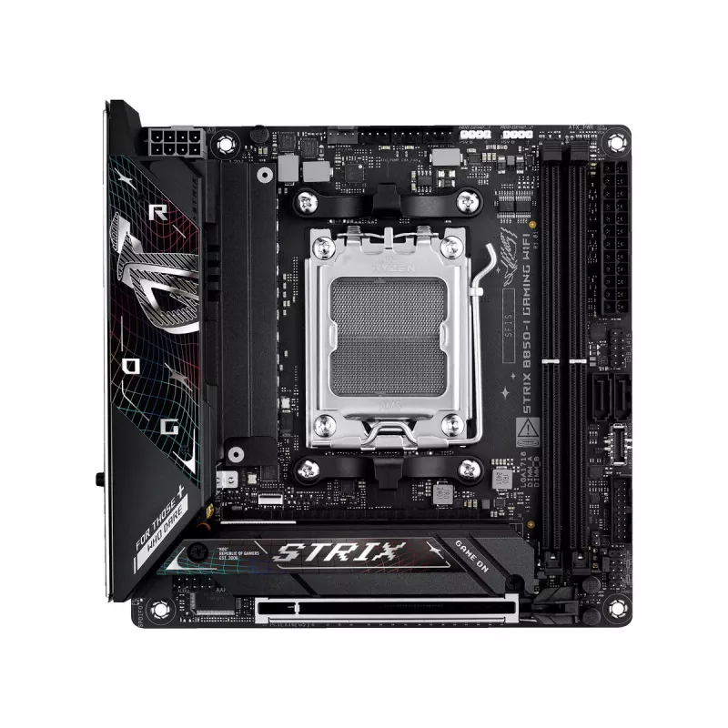 Motininė plokštė ASUS ROG STRIX B850-I GAMING WIFI, AMD B850, Socket AM5, mini ITX, 2x DDR5, Wi‑Fi 7, 2.5Gb LAN