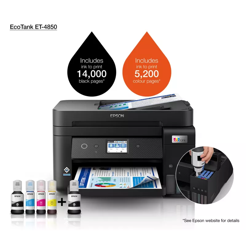 Epson EcoTank ET-4850 rašalinis A4 4800 x 1200 DPI 33 ppm Wi-Fi