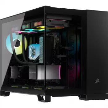 CORSAIR kompiuterio korpusas - vidutinio dydžio bokštas - 2500x dviejų kamerų - juodas