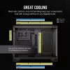 CORSAIR kompiuterio korpusas - vidutinio dydžio bokštas - 2500x dviejų kamerų - juodas