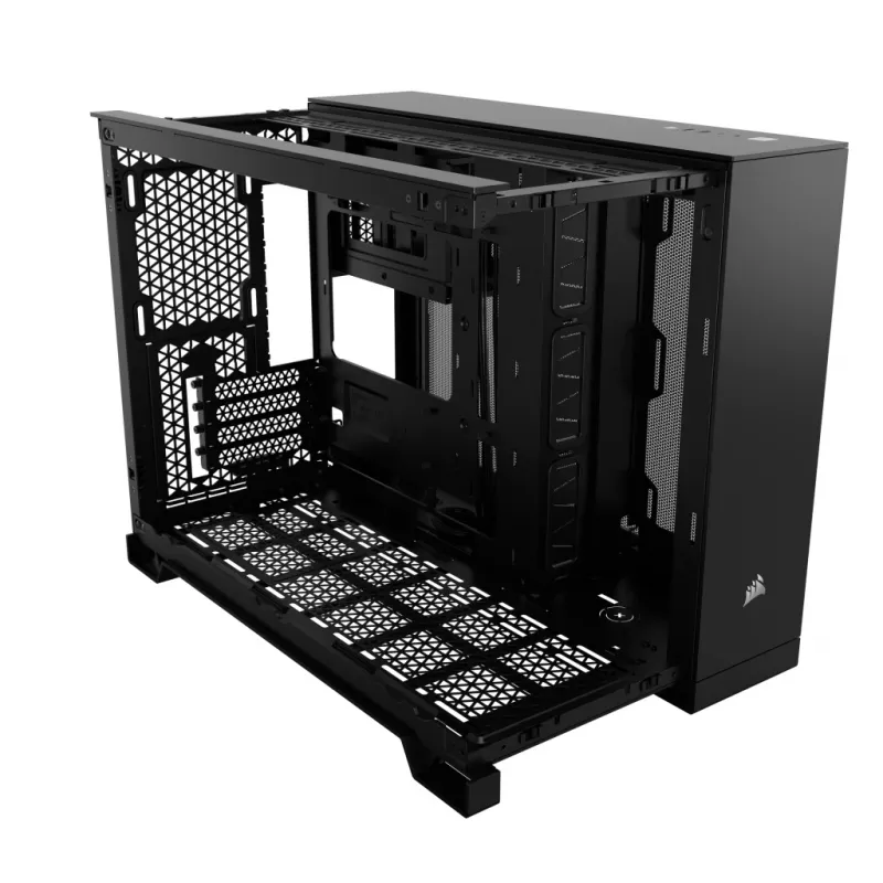 CORSAIR kompiuterio korpusas - vidutinio dydžio bokštas - 2500x dviejų kamerų - juodas