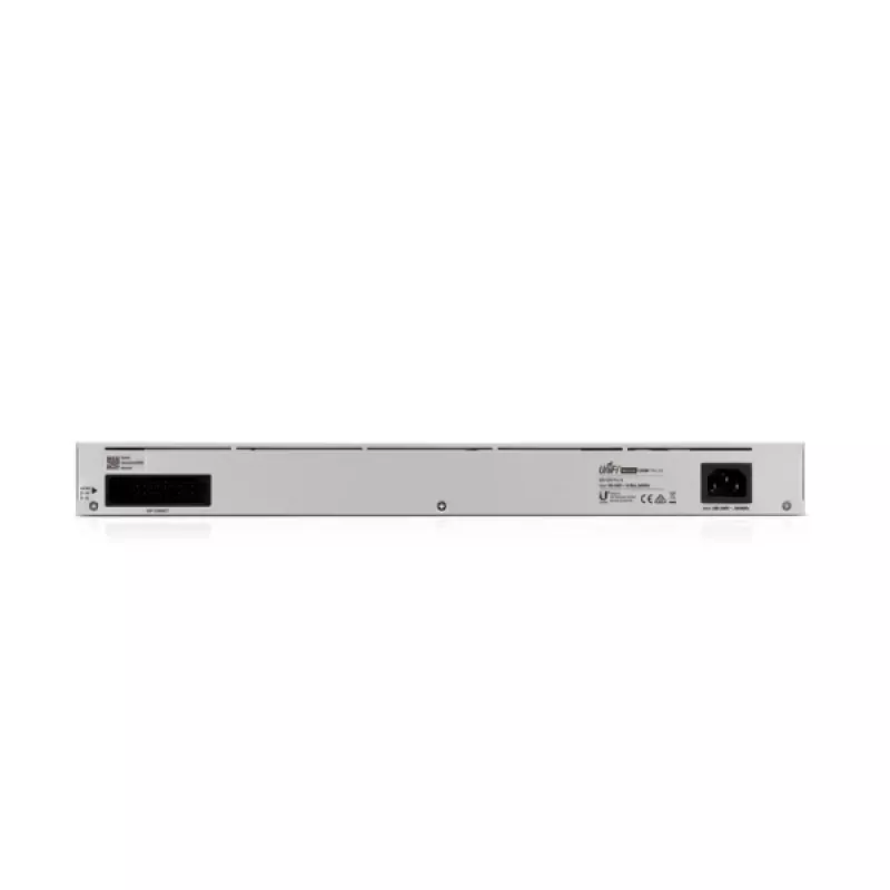 Valdomas komutatorius UBIQUITI USW-PRO-24-EU — 24× Gigabit RJ-45, 2× SFP+, L2/L3, montuojamas į stovą, sidabrinis