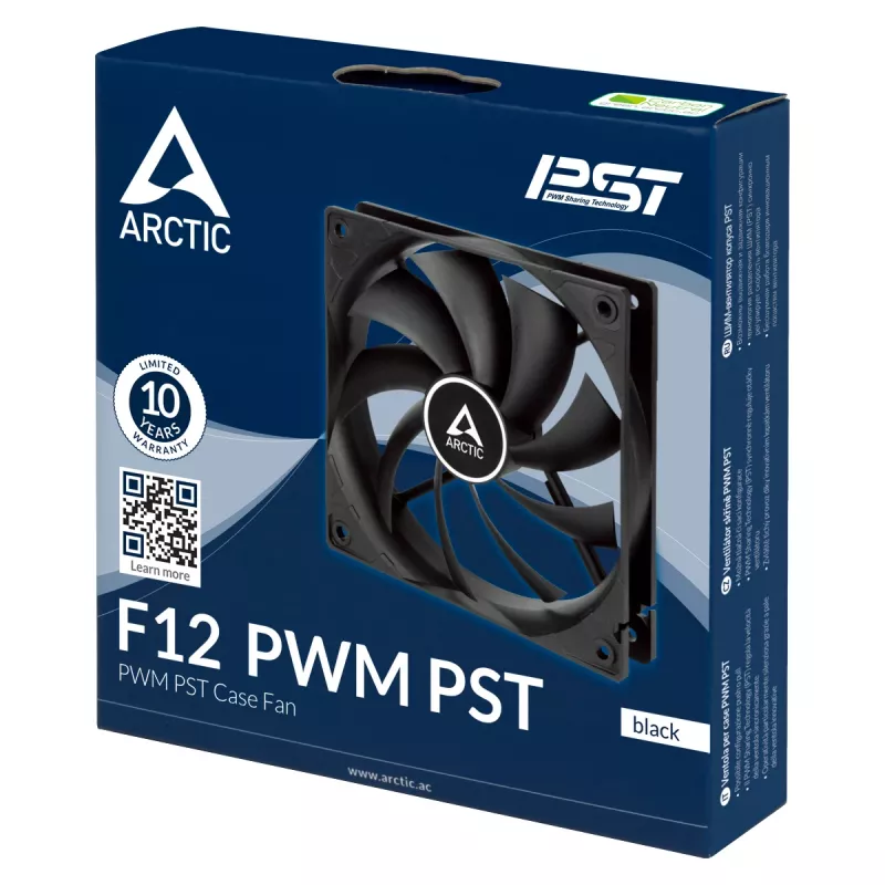 ARCTIC F12 PWM PST 120 mm PWM PST korpuso ventiliatorius, ventiliatorius, 12 cm, 230 RPM, 1350 RPM, 0,3 sone, 90,1 m³/h