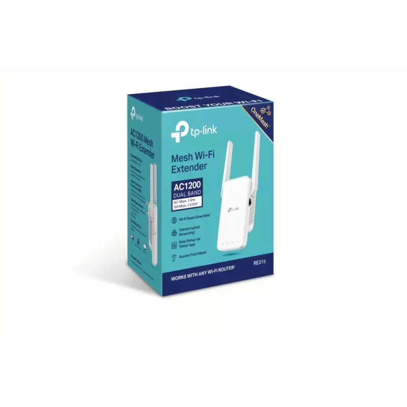 Tinklo kartotuvas TP-Link AC1200 „Mesh“ Wi-Fi diapazono plėtiklis