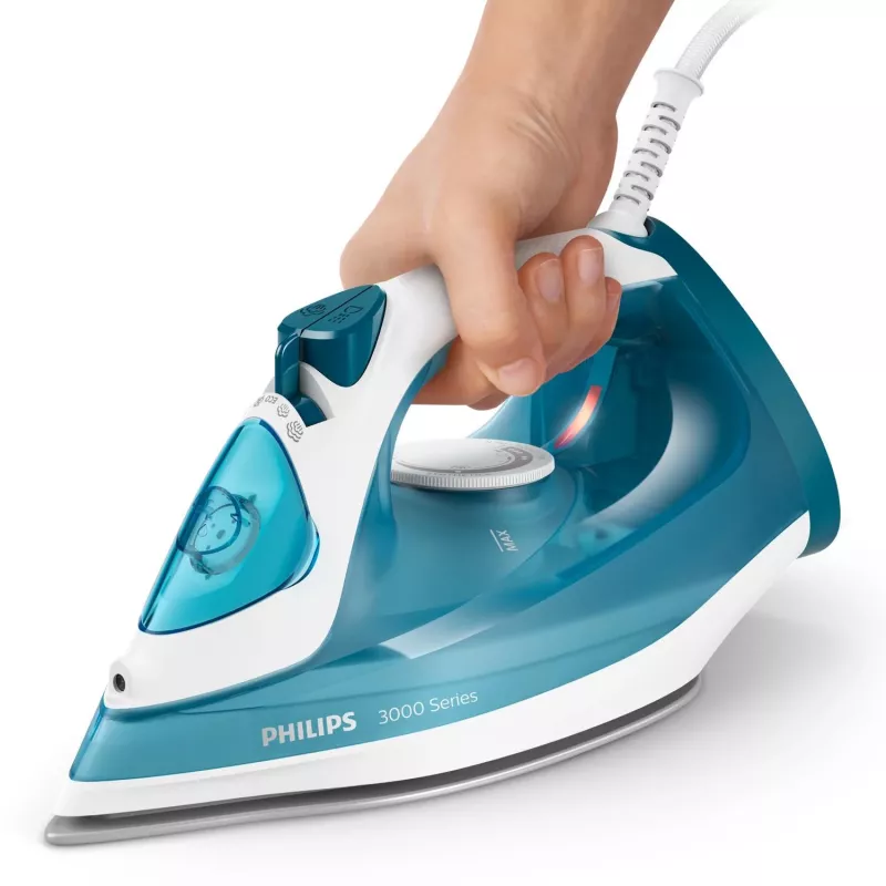 Lyginimo lygintuvas Philips DST3011/20 — 2100 W, keraminis padas, 0,3 l talpa, 1,9 m laidas, mėlynas